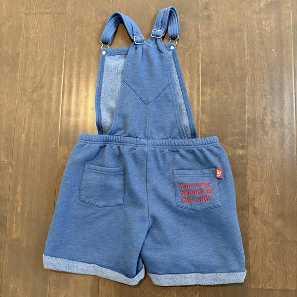 Chucky Halloween Horror Nights Overalls Womens XS Blue Shortalls Embroidered - Picture 4 of 14